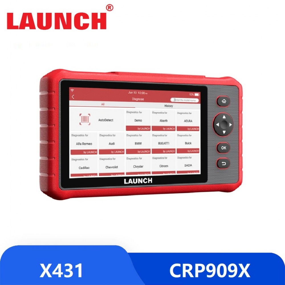LAUNCH X431 CRP909X OBD2 Scanner Full System Code Reader wifi Diagnostic  Tool OBD Automotive Tool TPMS IMMO Diagnostic Scanner