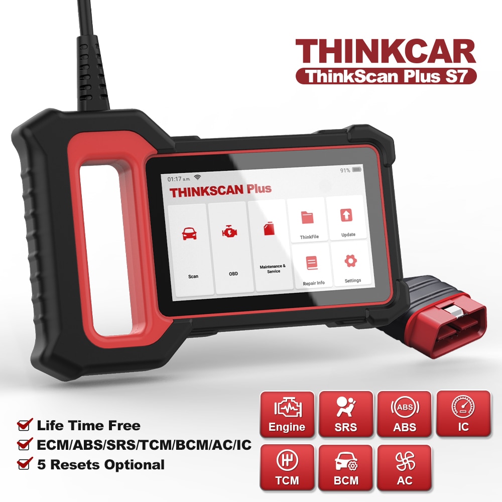 Thinkcar 8 in. Professional Vehicle Diagnostic Scanner Tool OBD2