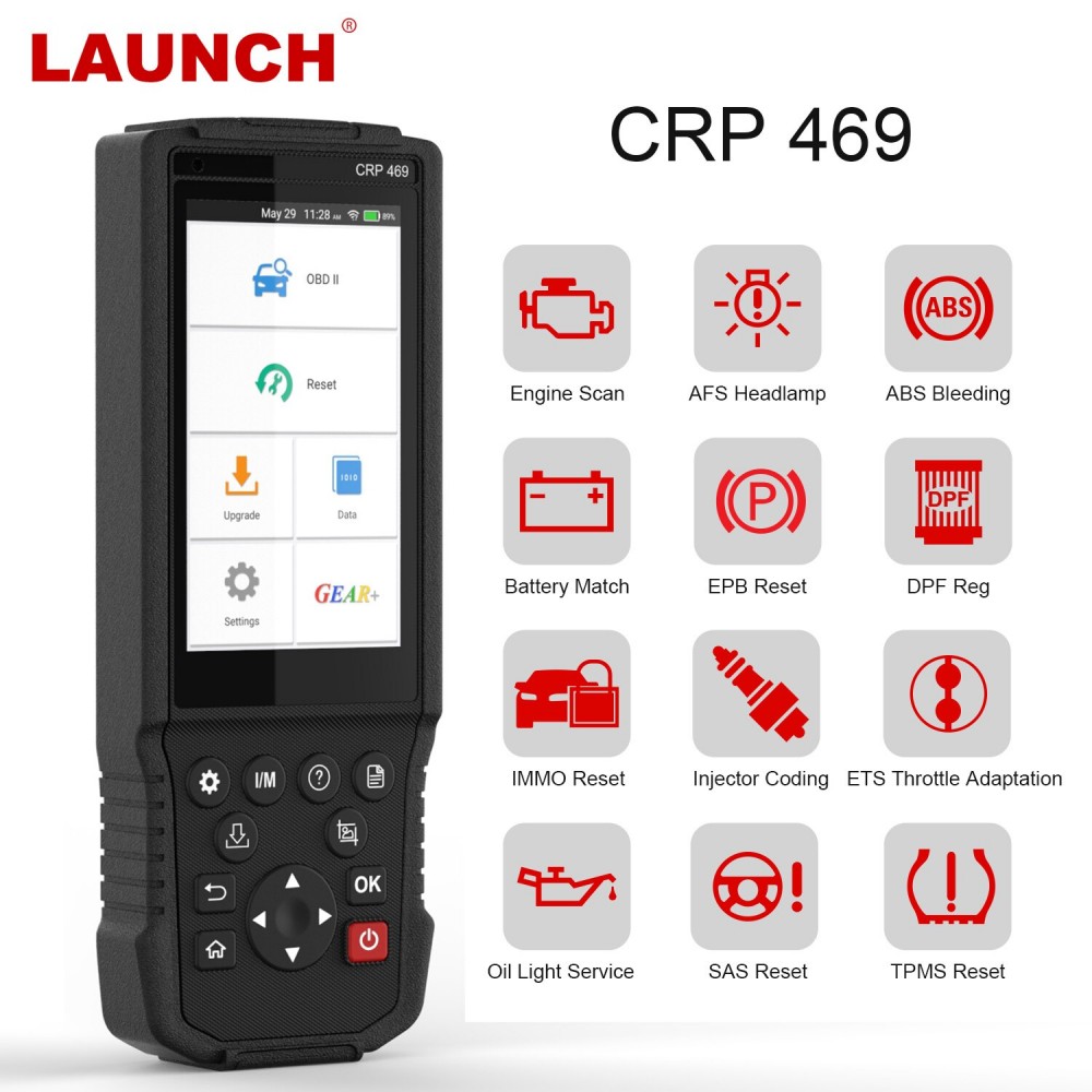 LAUNCH X431 CRP469 OBD2 Car Diagnostic Tools ABS DPF Oil Reset Automotivo Scanner Engine Code Reader OBD2 Scanner Professional