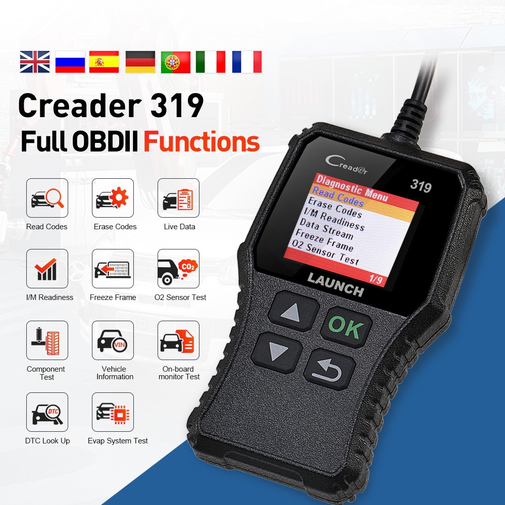 Launch X431 Creader 319 CR319 Auto Code Reader Full OBDII EOBD