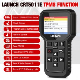 LAUNCH X431 CRT5011E TPMS Tire Pressure Diagnsotic Tool 315MHz 433MHz Sensor Activation Programing Learning Reading OBD2 Scanner