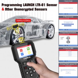 LAUNCH X431 CRT5011E TPMS Tire Pressure Diagnsotic Tool 315MHz 433MHz Sensor Activation Programing Learning Reading OBD2 Scanner