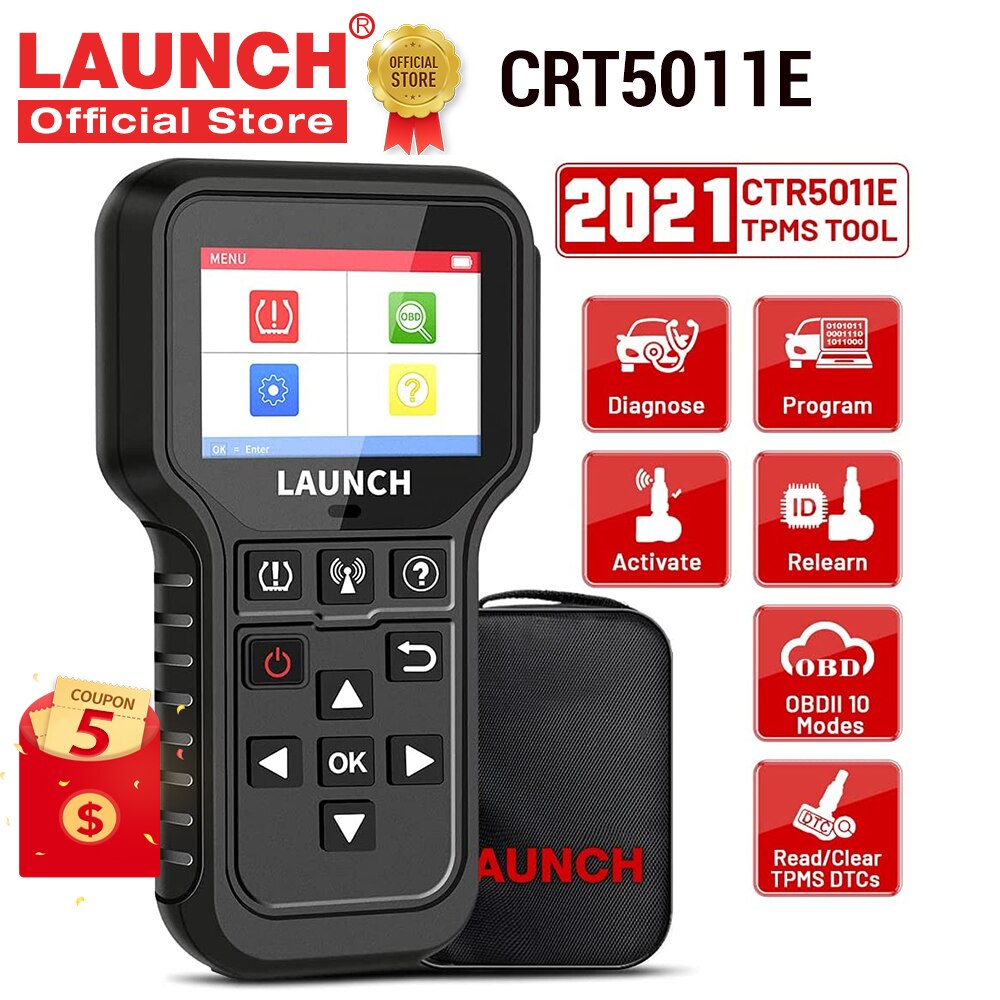 LAUNCH X431 CRT5011E TPMS Tire Pressure Diagnsotic Tool 315MHz 433MHz Sensor Activation Programing Learning Reading OBD2 Scanner