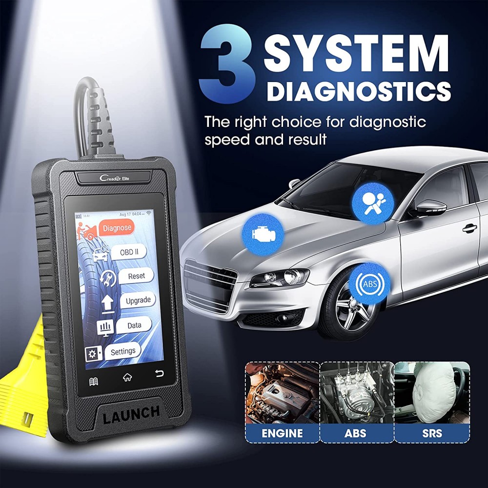 LAUNCH CRE300 Code Reader Scan Tool OBD2 Diagnostic Scanner ABS SRS ...
