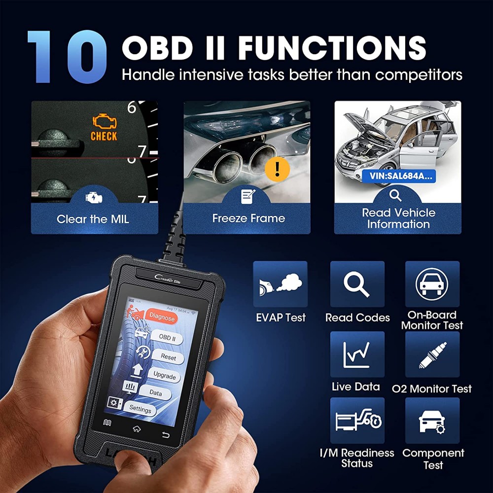LAUNCH CRE300 Code Reader Scan Tool OBD2 Diagnostic Scanner ABS SRS