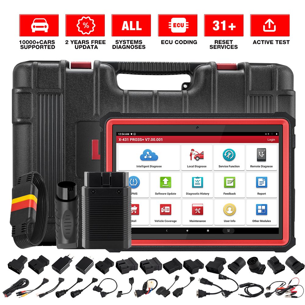 LAUNCH X431 Pro3s Plus X431 PRO3S+ 10.1 OBD2 Diagnostic Scanner Automotive  Diagnostic Tool Car Code Reader X431 PRO3 ECU Coding 2 Years Free Update