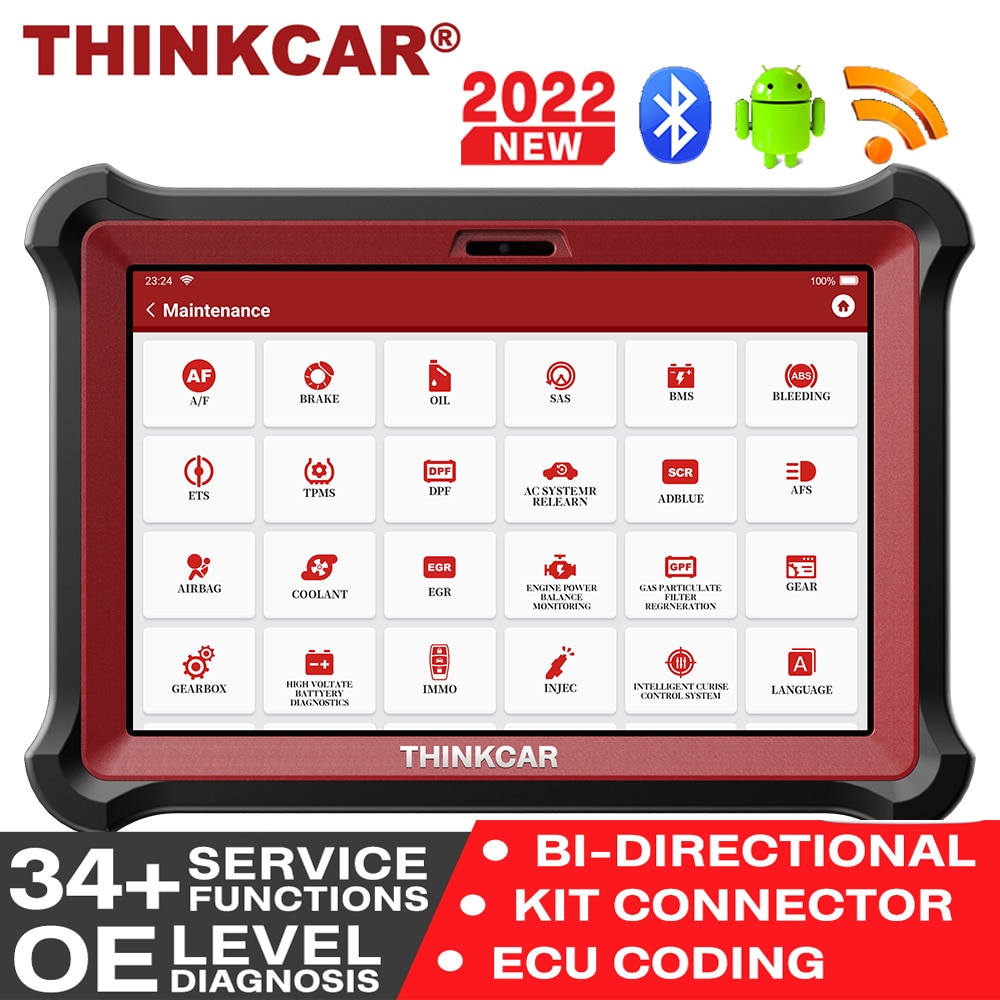 THINKCAR THINKTOOL PAD 10 OBD2 Automotive Scanner Full System Diagnose Tool 34+Reset Service  OBD 2 Car Diagnostic Tools