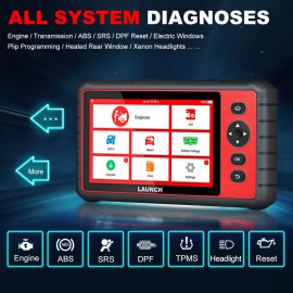 LAUNCH X431 CRP909E OBD2 Car Full System Diagnostic Tool Code Reader Scanner with 15 Reset Service Upgraded Version of CRP909