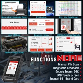 LAUNCH X431 CRB5001 OBD2 Scanner 12V Car Battery Tester Auto ABS SRS AT ENG Diagnostic Tools 6 Reset pk CRP123E CRP129E BST360