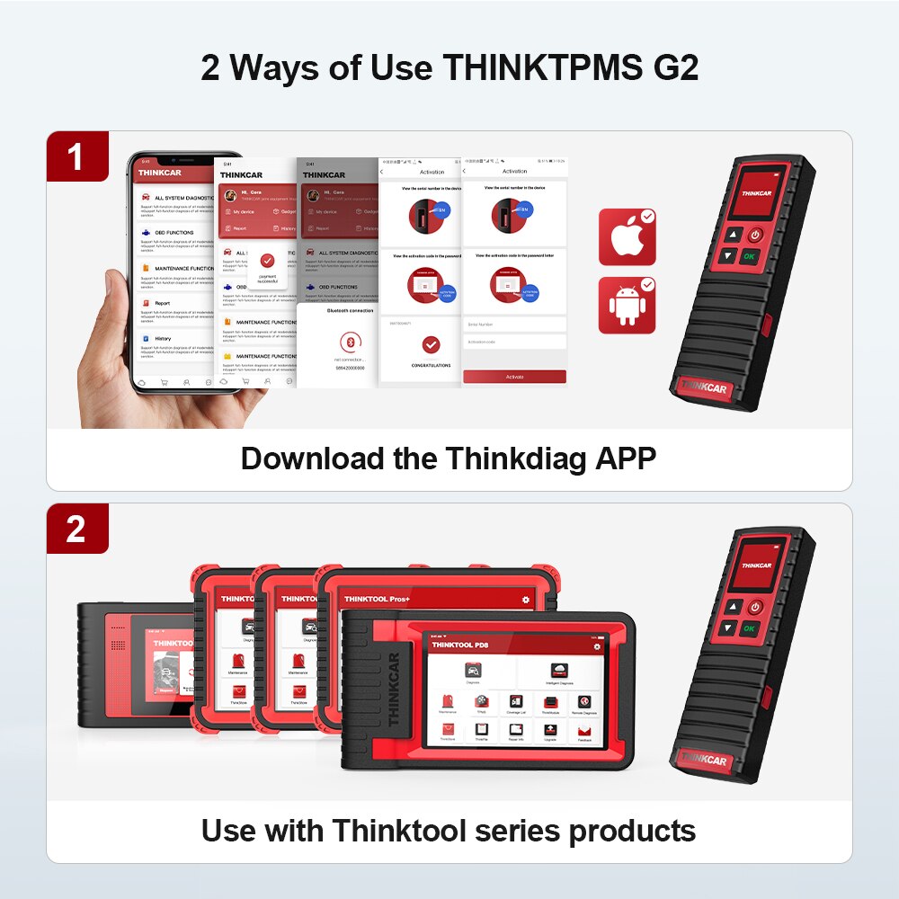 THINKCAR THINKTPMS G2 TPMS Car Tire Pressure Diagnostic Tool Automotive