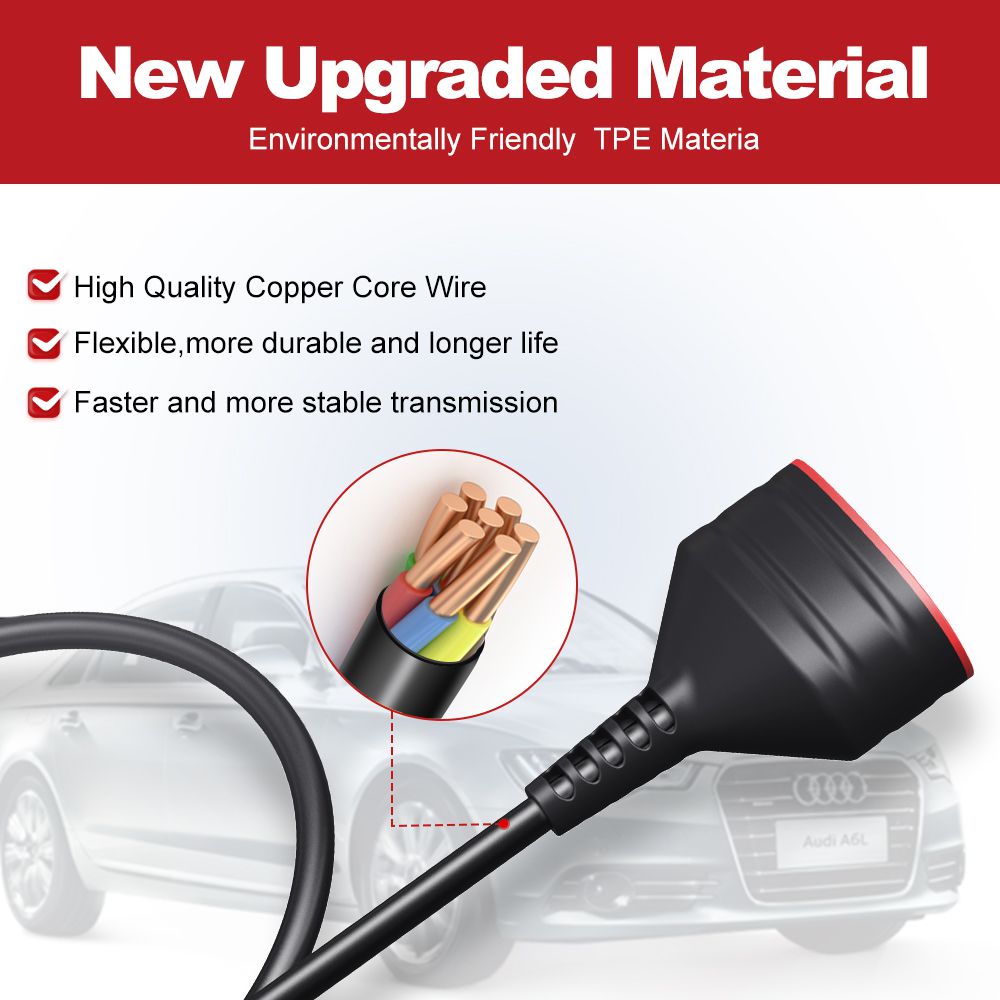 THINKCAR ThinkDiag OBD2 Original Extension Cable for Easydiag 3.0/Mdiag/Golo Stronger Faster