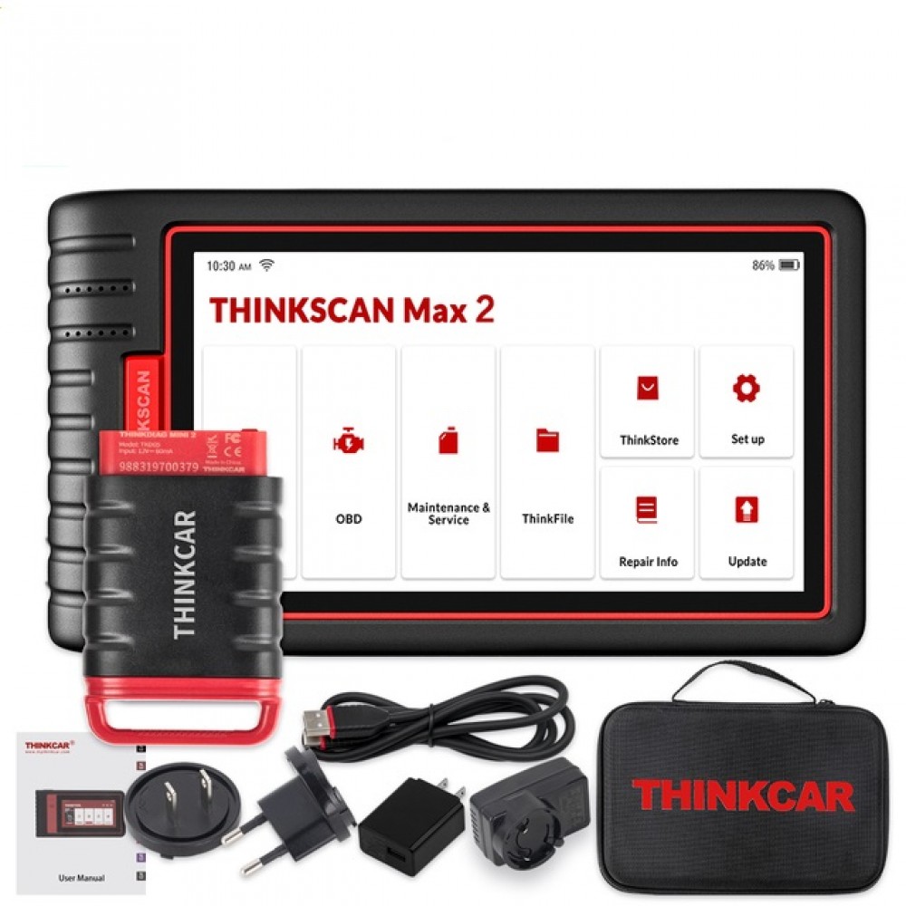 THINKCAR Thinktool ThinkScan Max 2 Full system Lifetime free AF DPF IMMO 28 Reset ECU Coding OBD2 Scanner Support CANFD For GM