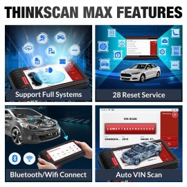 THINKCAR ThinkScan Max Full Systems OBD2 Diagnostic Scanner 28 Reset Service Bi-Directional Test Scanner CRP909E