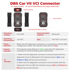Original LAUNCH DBScar VII DBSCAR7 Bluetooth OBD2 Scanner Supports CAN FD Doip Protocols Powerful All Systems For X431 V