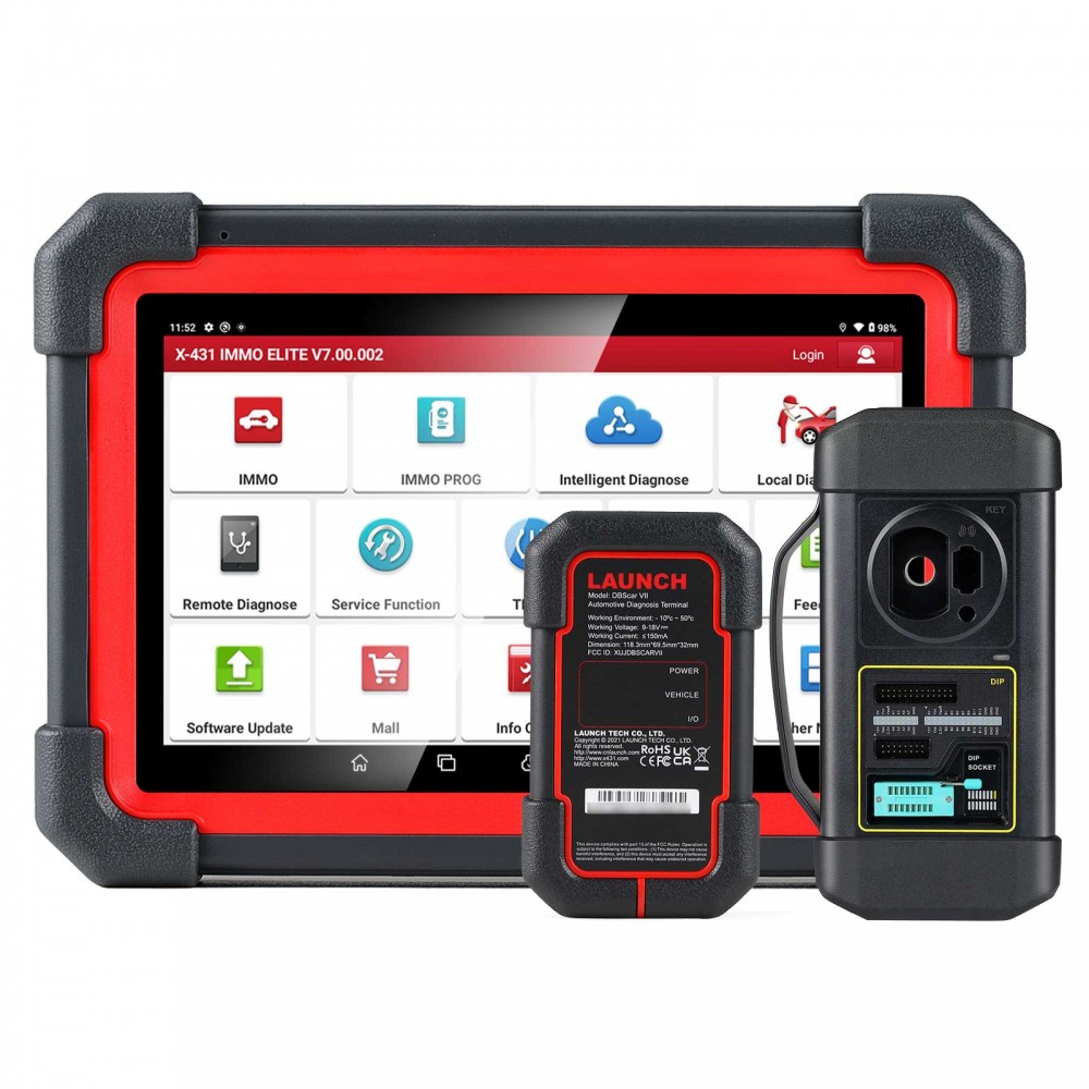 2023 LAUNCH X431 IMMO ELITE Key Programmer Immobilizer Programming Tool OBD2 All System Diagnostic Scanner Support 39 Reset With X-PROG 3