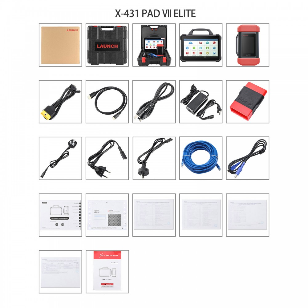 Launch X431 PAD VII Elite Scanner With X431 XPROG3 Key Programmer and