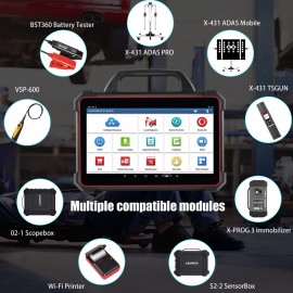 Launch X-431 PAD VII PAD 7 Elite Automotive Diagnostic Tool Support Online Coding Programming and ADAS Calibration Free shipping