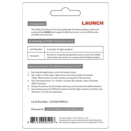 Launch X431 ADAS Activation Card Calibration Software Application for Launch X431 PAD VII Pro5 Pro3S+ Pro3 APEX