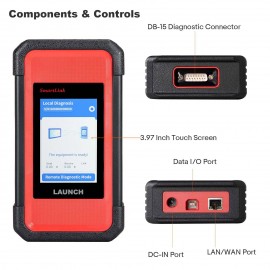 2024 Launch X431 PAD V Elite J2534 Tool With Smartlink C Support ECU/ECM Online Program Topology Map CAN/CANFD/DoIP 60+ Services EU/UK Version