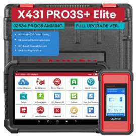 LAUNCH X431 PRO3S+ Elite EU/UK Version with SmartLink 2.0 VCI Support J2534 Programming, Active Test, ECU Coding, 50+ Reset Functions