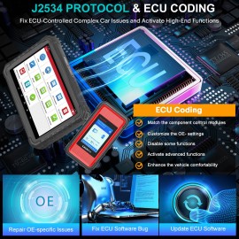 LAUNCH X431 PRO3S+ Elite Bidirectional Scan Tool with Smartlink Support J2534, Topology Map, 60+Service, Online Coding, CANFD/DoIP/D-PDU/CAN 2.0