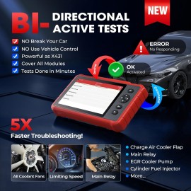 2025 LAUNCH X431 CRP919X Lite Bidirectional Scan Tool All System OBD2 Diagnostic Scanner, 32 Reset Services, Injector Coding, Auto VIN