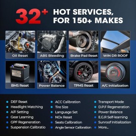 2025 LAUNCH X431 CRP919X Lite Bidirectional Scan Tool All System OBD2 Diagnostic Scanner, 32 Reset Services, Injector Coding, Auto VIN