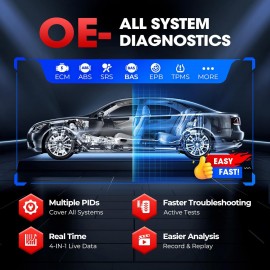 2025 LAUNCH X431 CRP919X Lite Bidirectional Scan Tool All System OBD2 Diagnostic Scanner, 32 Reset Services, Injector Coding, Auto VIN