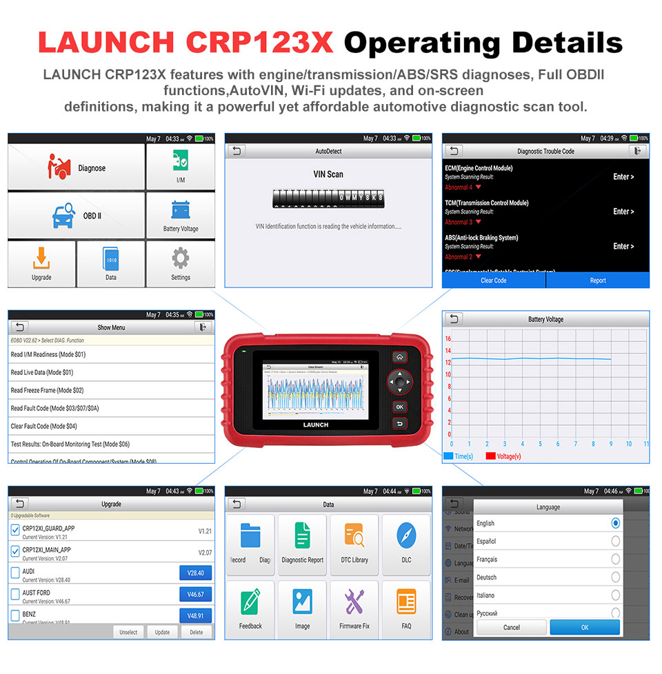LAUNCH-CRP123X-OBD2-Code-Reader-for-Engine-Transmission-ABS-SRS-Diagnostics-with-AutoVIN-Service-Lifetime-Free-Update-Online-SC404