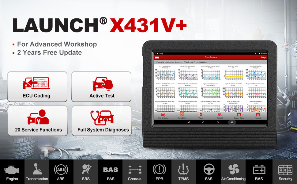 Launch X431 V+ 4.0 Pro Car Diagnostic Scanner