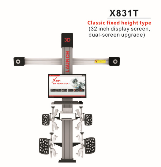 Original-LAUNCH-X831T-3D-4-Post-Car-Alignment-Lifts-Platform-Classic-Fixed-Height-Type-32inch-Display-Screen-Dual-Screen-Upgrade-X831T