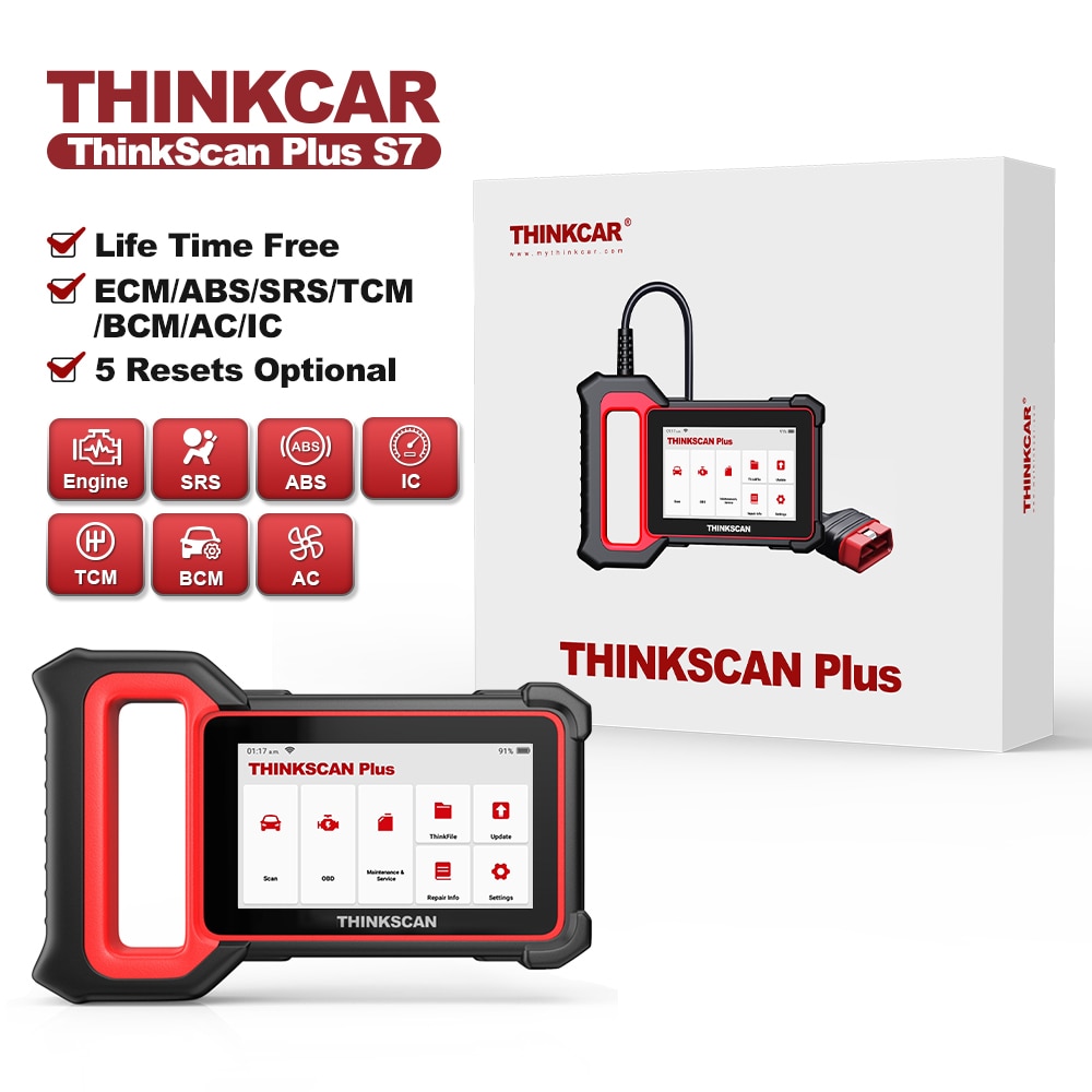 Thinkcar Thinkscan S5 Obd2 Scanner ABS/SRS/Engine/TCM System Diagnoses Code  Reader & Scan Tools Car Diagnostic Tools Lifetime Update 