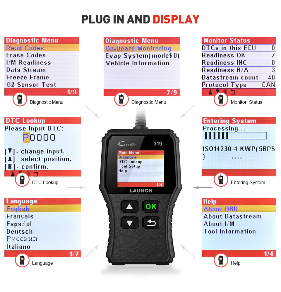 Launch-X431-Creader-319-CR319-Auto-Code-Reader-Full-OBDII-EOBD-Automotive-Diagnostic-Tool-OBD2-Scanner-as-Creader-6001-AL319-1005002431534470