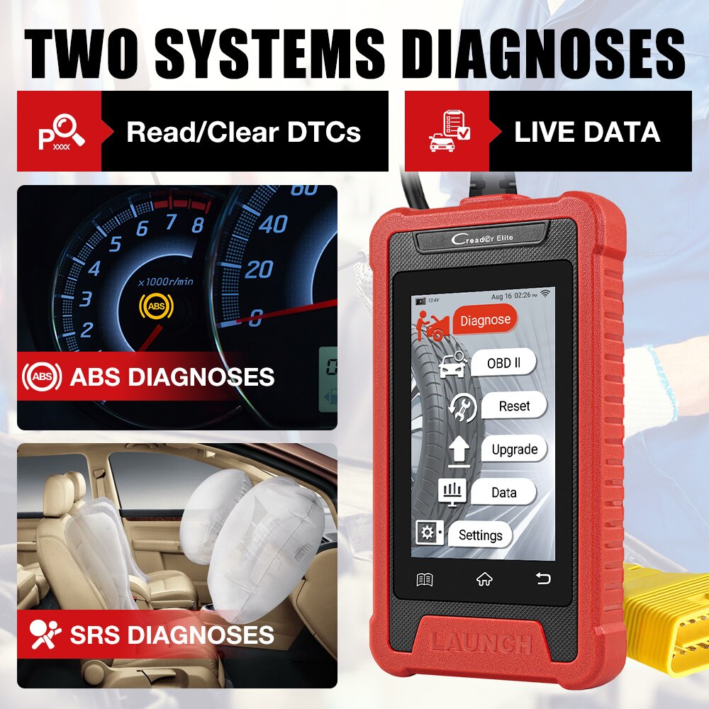 LAUNCH X431 OBD Code Reader OBD2/EOBD Auto Scanner Diagnostic Tool Live Data 