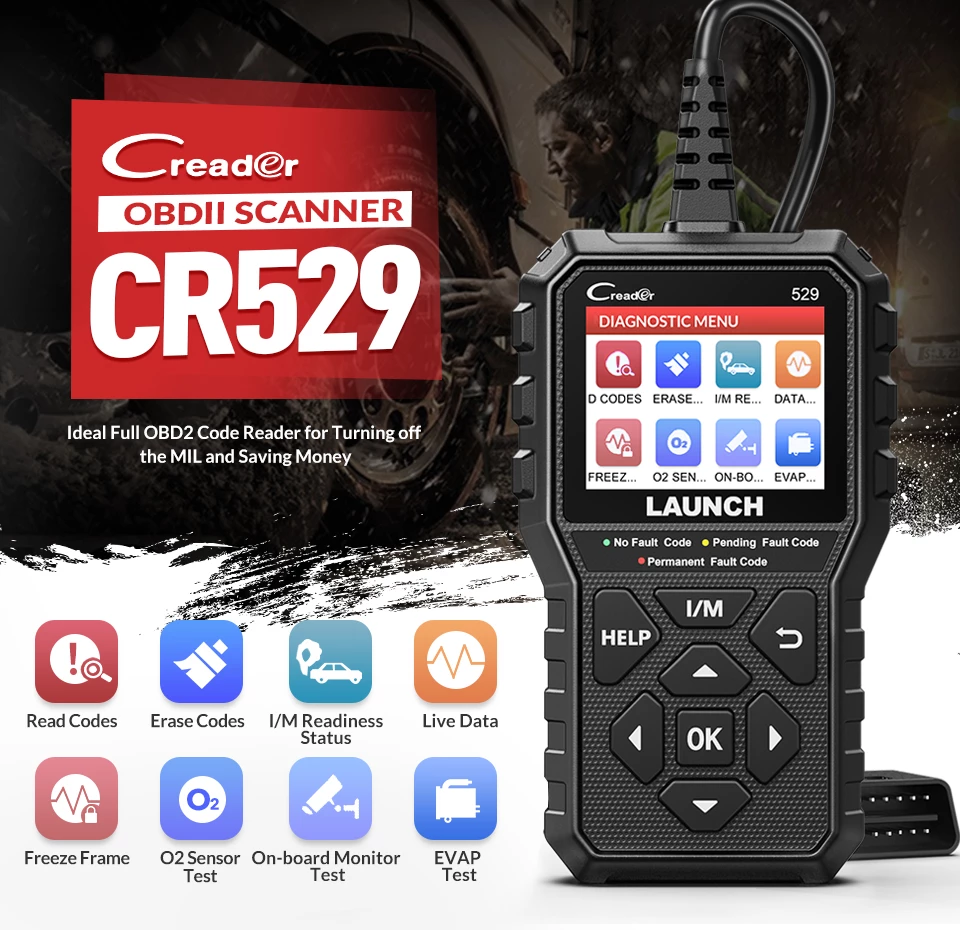 LAUNCH-Creader-529-CR529-OBD2-Scanner-Engine-OBD-Code-Readers-Scan-Tools-Automotive-Diagnostic-Tool-Lifetime-Free-Update-3256803577396004