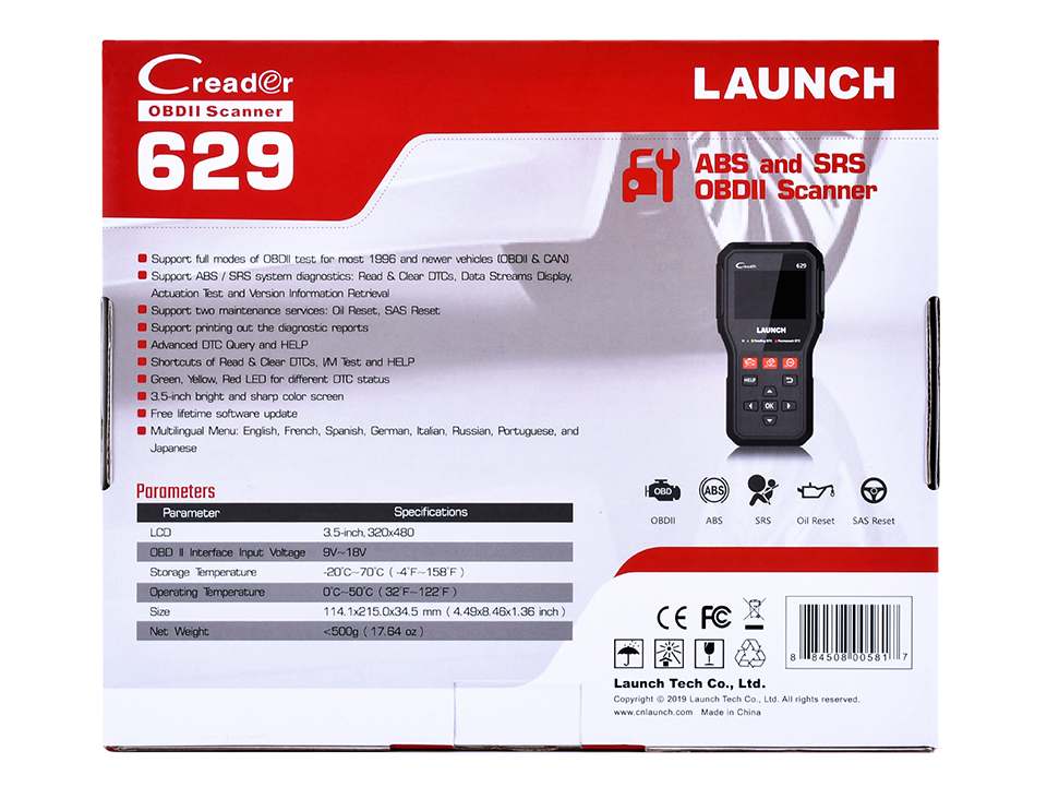 LAUNCH-CR629-OBD2-Scanner-Code-Reader-Engine-SRS-ABS-Airbag-Diagnose-Active-Test-Oil-SAS-BMS-Diagnostic-Tools-Automotive-Tools-2255800929822156