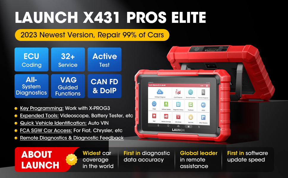 2023-Launch-X431-PROS-ELITE-Bidirectional-Scan-Tool-with-CANFD-ECU-Coding-Full-System-32-Special-Function-VAG-Guide-SP470