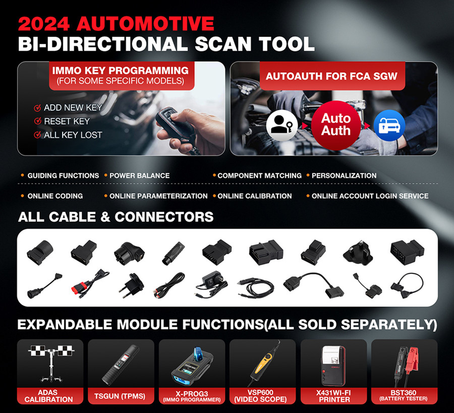 2024-LAUNCH-X431-PRO-TT-Bidirectional-Scan-Tool-with-DBSCar-VII-Connector-37-Reset-ECU-Online-Coding-CANFD-Key-IMMO-SP502