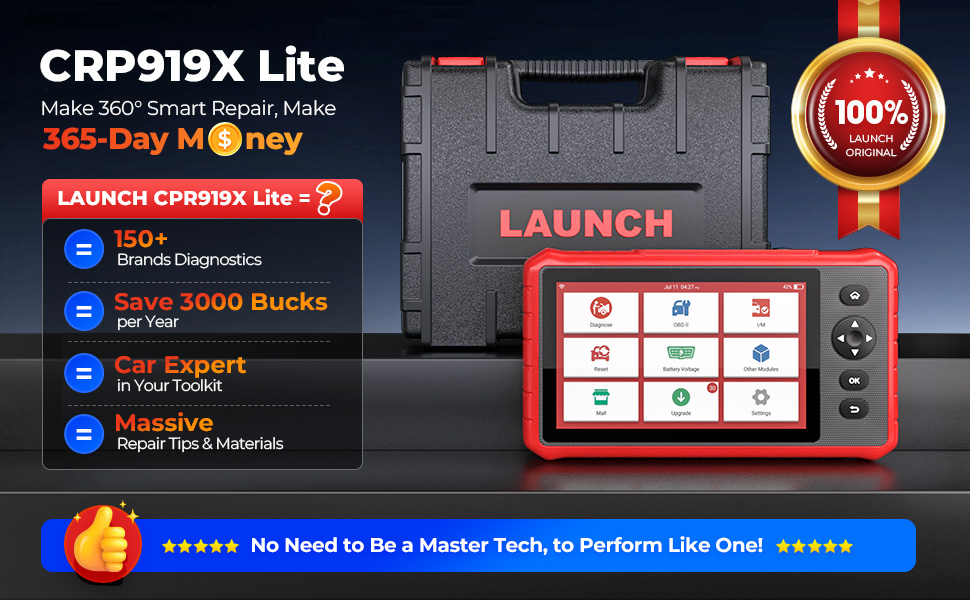 2025-LAUNCH-X431-CRP919X-Lite-Bidirectional-Scan-Tool-All-System-OBD2-Diagnostic-Scanner-32-Reset-Services-Injector-Coding-Auto-VIN-SC566