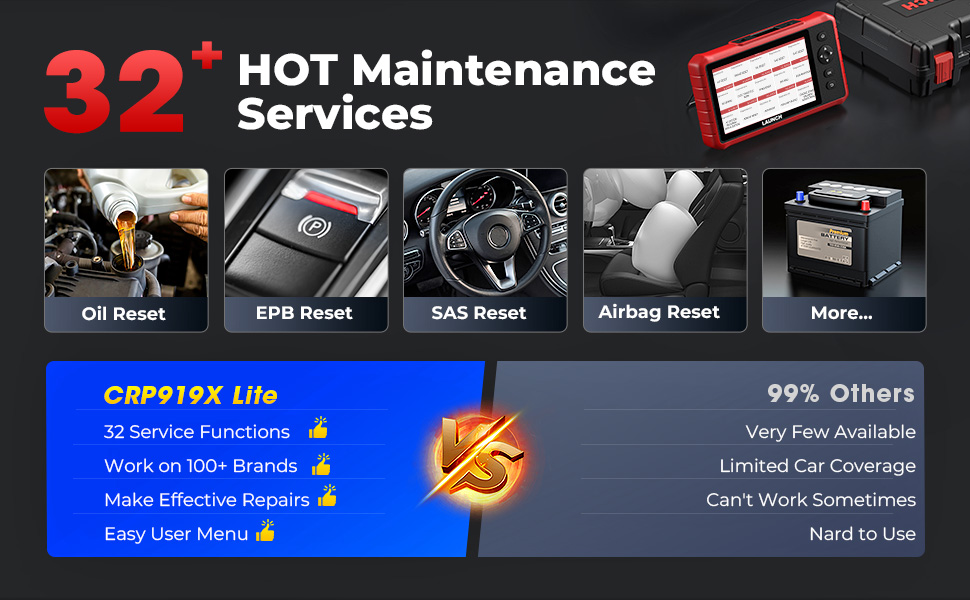 2025-LAUNCH-X431-CRP919X-Lite-Bidirectional-Scan-Tool-All-System-OBD2-Diagnostic-Scanner-32-Reset-Services-Injector-Coding-Auto-VIN-SC566